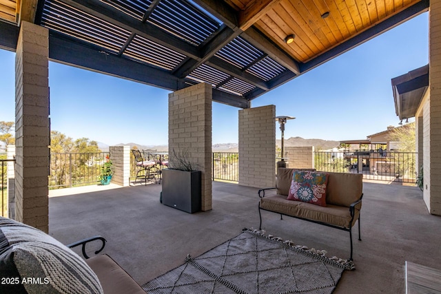 view of patio with outdoor lounge area