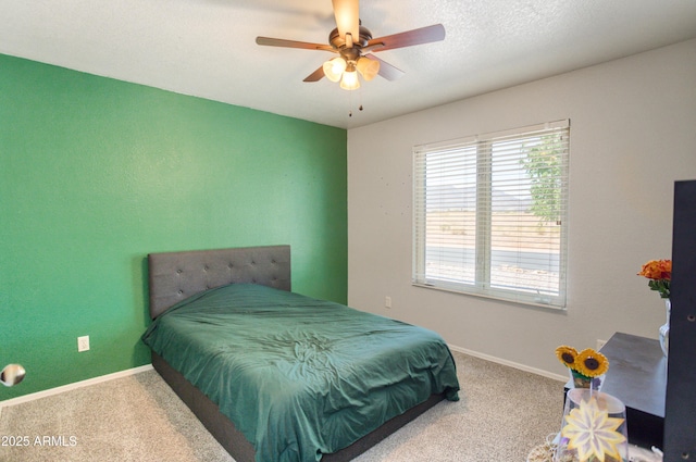 3501 Camino Bella Rosa, Sierra Vista, AZ 85650 - carpeted bedroom with baseboards and ceiling fan