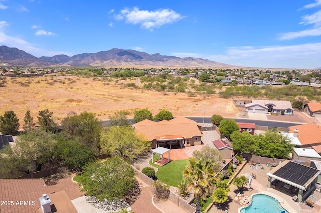 3501 Camino Bella Rosa, Sierra Vista, AZ 85650 - bird's eye view featuring a residential view and a mountain view