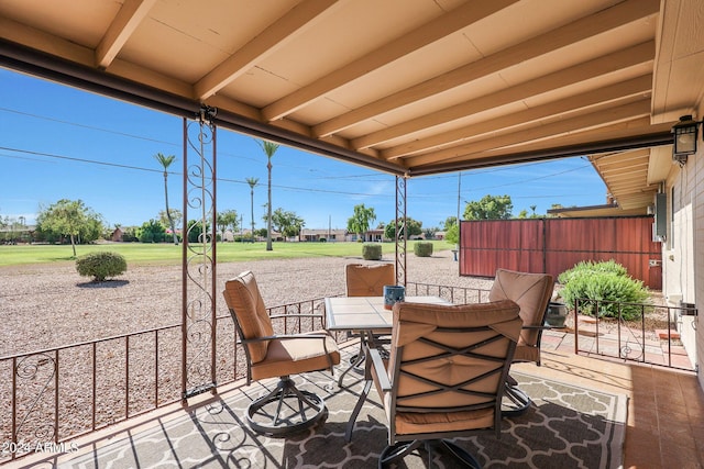 view of patio with outdoor dining space