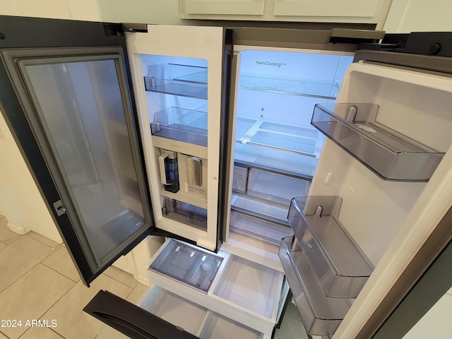 details featuring white cabinets