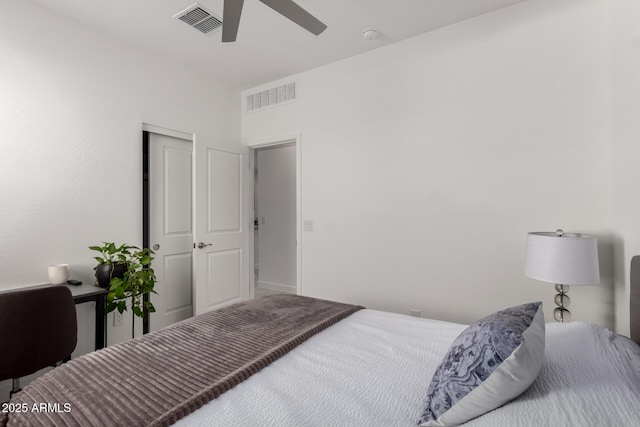 3670 E Sandoval Dr, San Tan Valley, AZ 85140 - bedroom featuring visible vents and ceiling fan