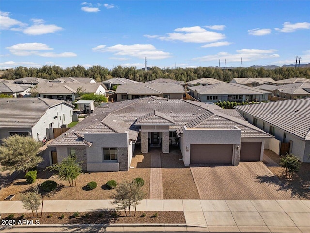 aerial view featuring a residential view