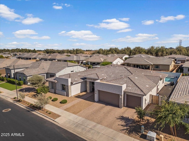 drone / aerial view with a residential view