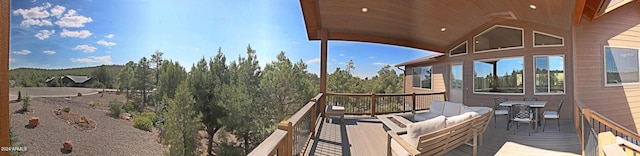 860 W Snow Creek Trl, Show Low, AZ 85901 - wooden terrace featuring an outdoor living space