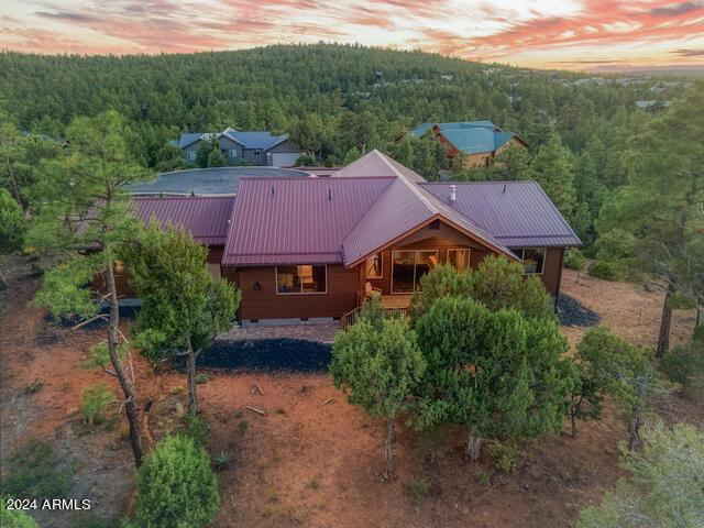 860 W Snow Creek Trl, Show Low, AZ 85901 - aerial view at dusk of a view of trees