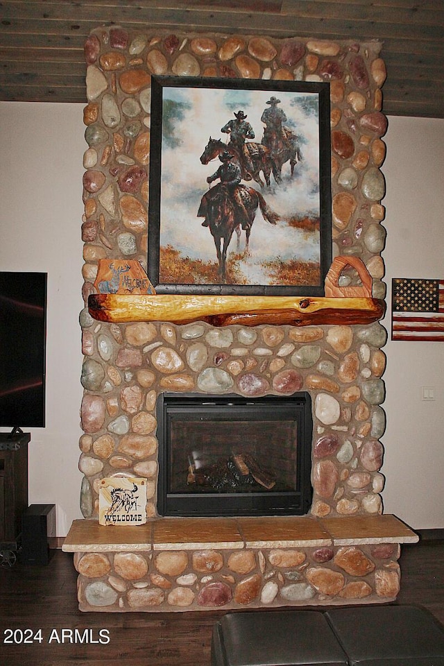 860 W Snow Creek Trl, Show Low, AZ 85901 - detailed view of wood finished floors and a stone fireplace