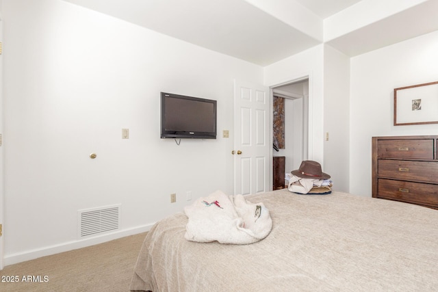 bedroom featuring carpet