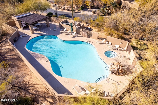 view of pool with a patio