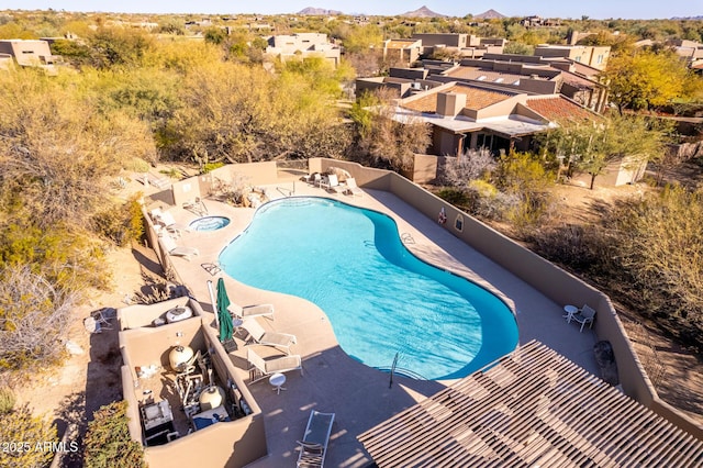 view of pool with a patio area