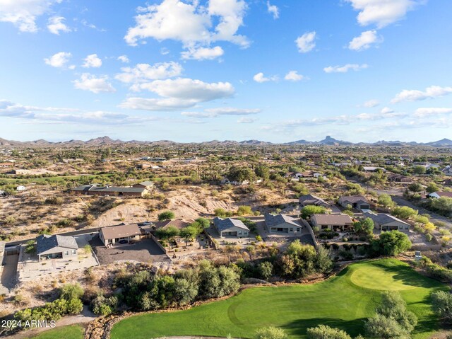 bird's eye view featuring a mountain view