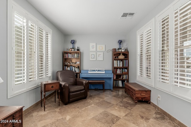 sitting room with plenty of natural light