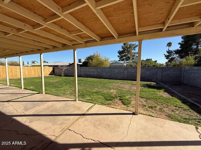 view of patio / terrace with a fenced backyard