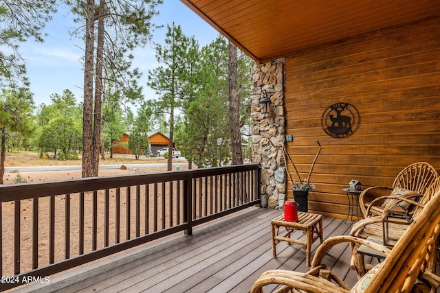 view of wooden terrace