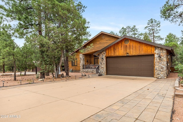 view of front of house featuring a garage