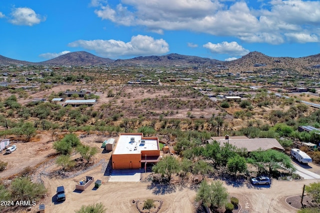 bird's eye view featuring a mountain view