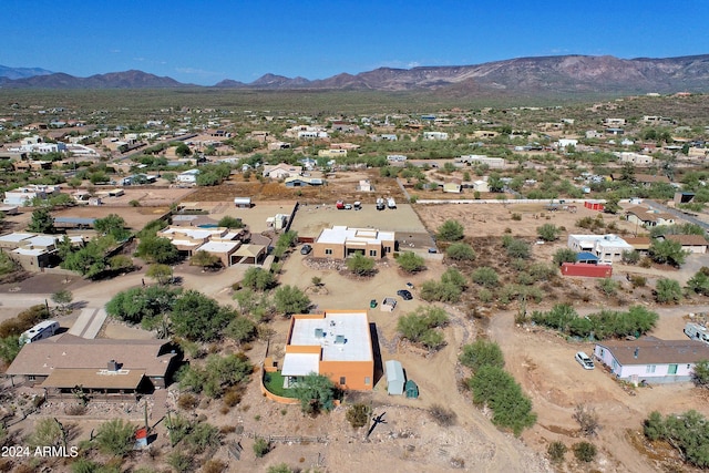 aerial view with a mountain view