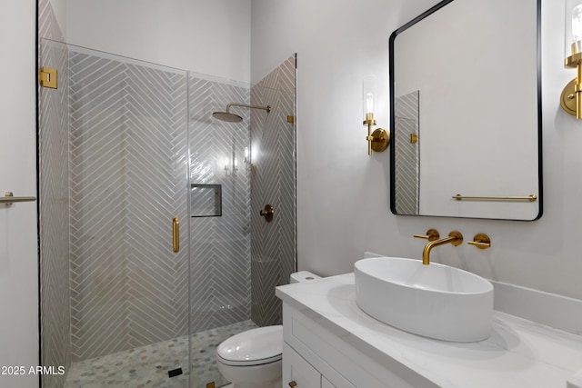 10760 W Golddust Dr, Queen Creek, AZ 85144 - full bath featuring toilet, a stall shower, and vanity