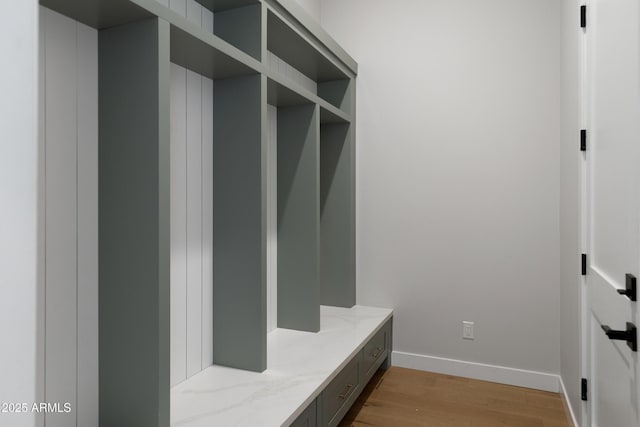 10760 W Golddust Dr, Queen Creek, AZ 85144 - mudroom with baseboards and light wood-type flooring