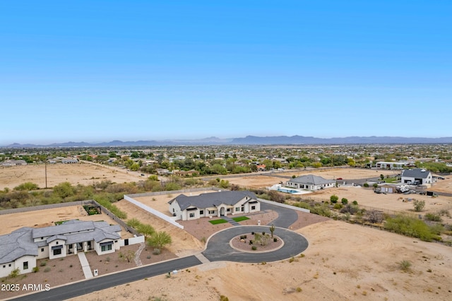 10760 W Golddust Dr, Queen Creek, AZ 85144 - drone / aerial view featuring a mountain view and a desert view