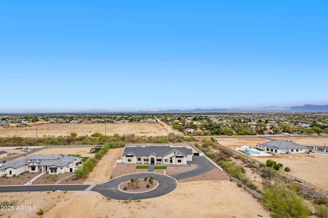 10760 W Golddust Dr, Queen Creek, AZ 85144 - drone / aerial view featuring a desert view and a mountain view