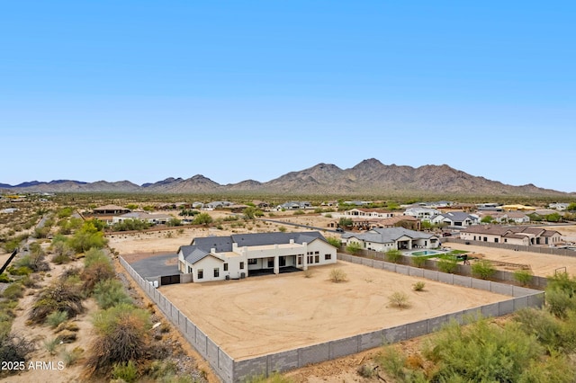 10760 W Golddust Dr, Queen Creek, AZ 85144 - birds eye view of property featuring a residential view and a mountain view