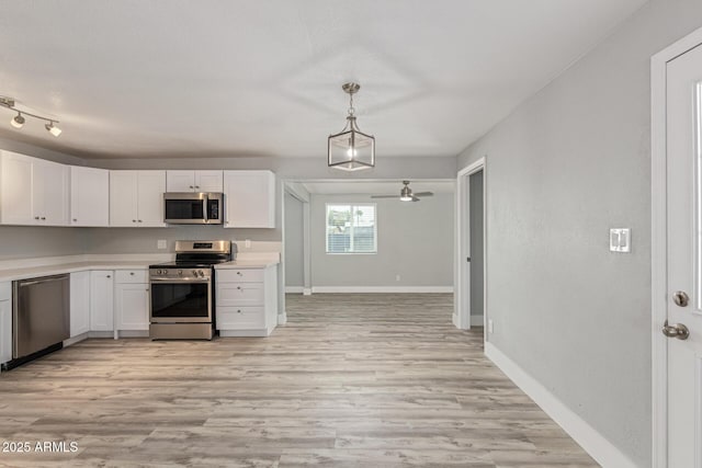13202 N 40th Pl, Phoenix, AZ 85032 - kitchen with stainless steel appliances, white cabinets, light countertops, and baseboards