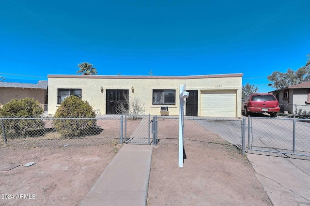 view of front facade with a garage