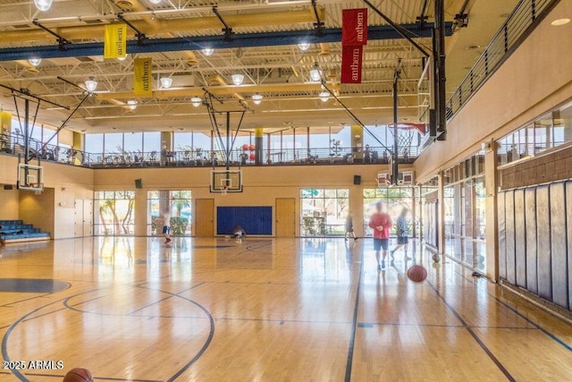 view of basketball court featuring community basketball court and plenty of natural light