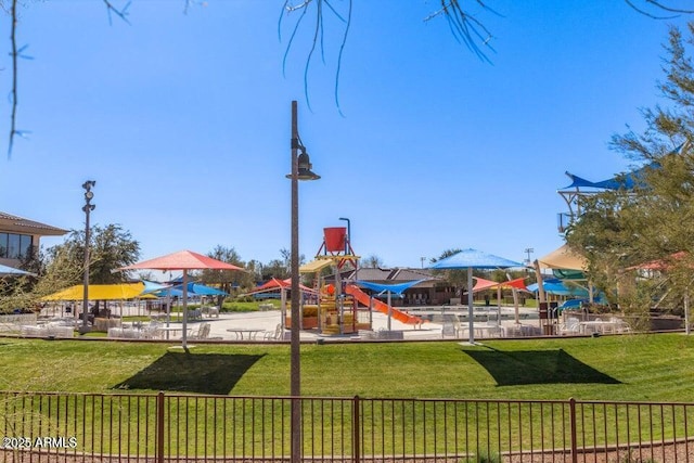 view of community jungle gym