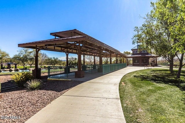 view of property's community featuring a gazebo