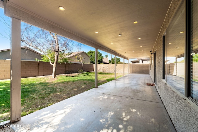 view of patio / terrace with a fenced backyard