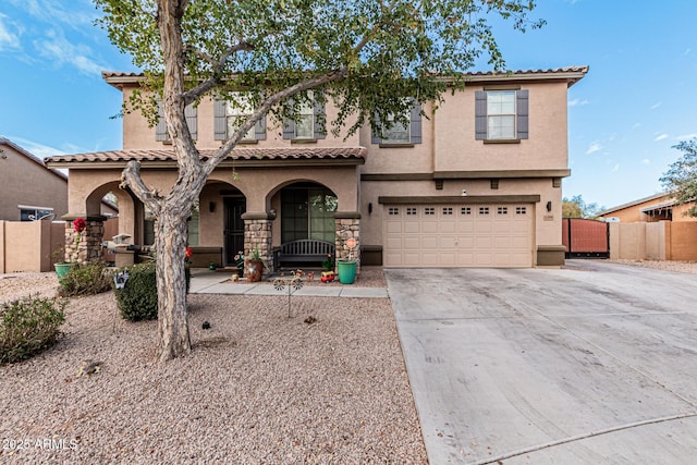 view of front of home featuring a garage