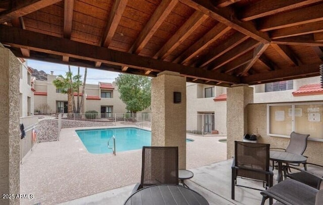 1401 E Puget Ave Unit 4, Phoenix, AZ 85020 - community pool with fence, a patio area, and a gazebo