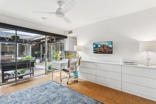 110 W Missouri Ave Unit 18, Phoenix, AZ 85013 - office featuring wood finished floors and ceiling fan