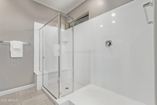 bathroom with walk in shower