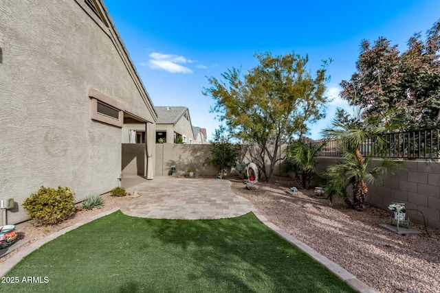 view of yard featuring a patio area