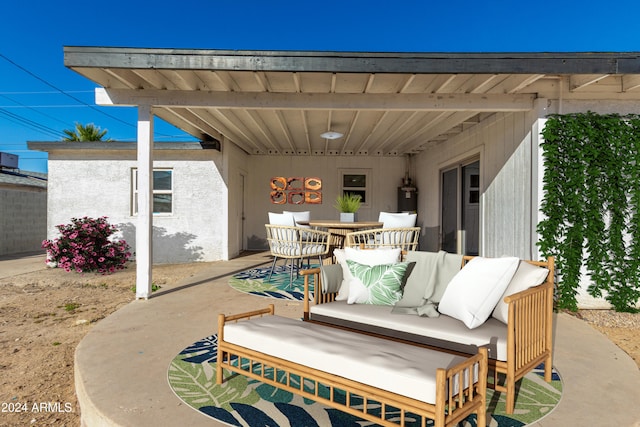 view of patio with outdoor lounge area