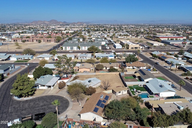 aerial view featuring a mountain view