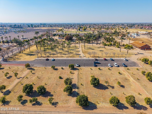 birds eye view of property featuring a rural view