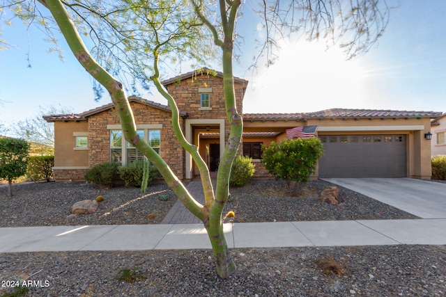 view of front of house featuring a garage