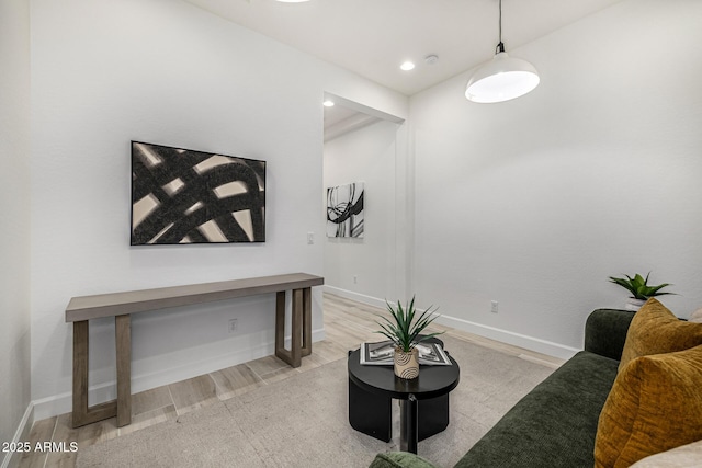 3822 E Canyon Pl, Chandler, AZ 85249 - sitting room featuring light wood-style floors and recessed lighting