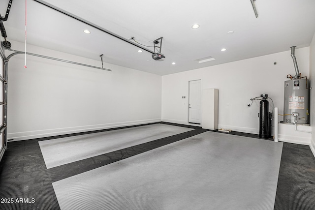 3822 E Canyon Pl, Chandler, AZ 85249 - garage with water heater, recessed lighting, and a garage door opener