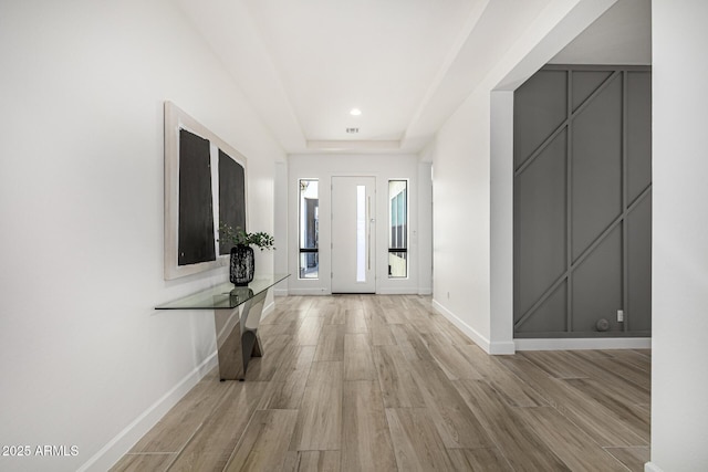 3822 E Canyon Pl, Chandler, AZ 85249 - foyer with light wood-style flooring and recessed lighting