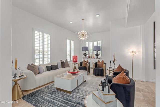 84 E Joseph Way, Gilbert, AZ 85295 - living area featuring recessed lighting and a chandelier