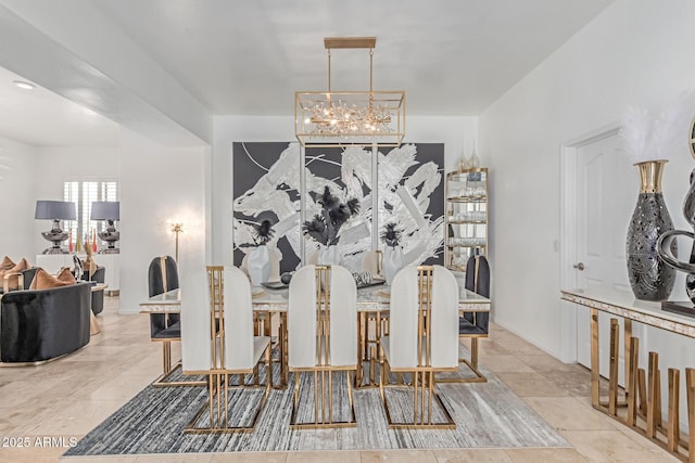 84 E Joseph Way, Gilbert, AZ 85295 - dining area featuring a chandelier