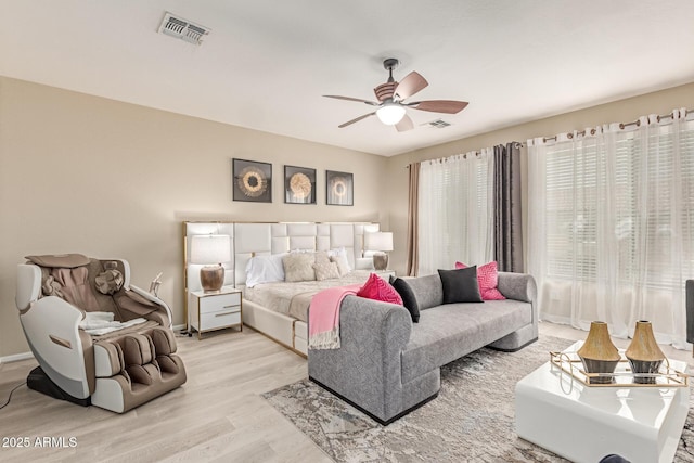 84 E Joseph Way, Gilbert, AZ 85295 - bedroom featuring light wood finished floors and ceiling fan