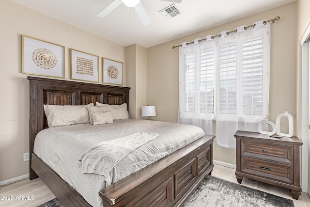 84 E Joseph Way, Gilbert, AZ 85295 - bedroom with light wood-style flooring and ceiling fan