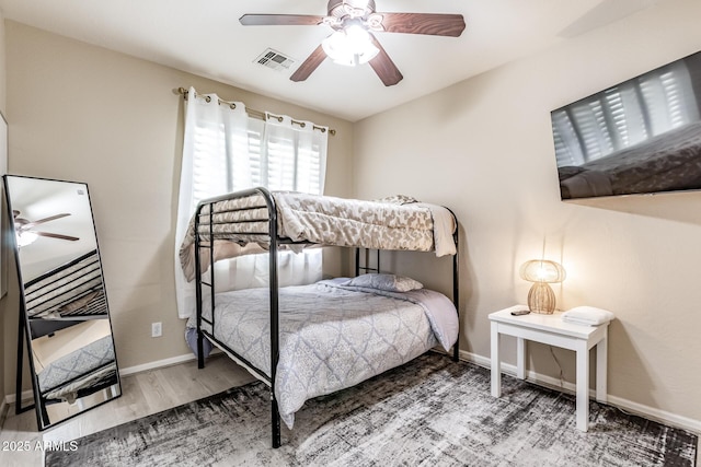 84 E Joseph Way, Gilbert, AZ 85295 - bedroom with wood finished floors and ceiling fan