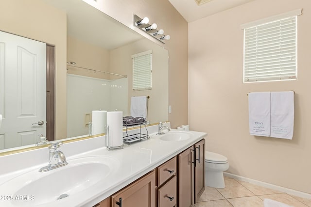 84 E Joseph Way, Gilbert, AZ 85295 - full bath with double vanity, tile patterned flooring, and a shower